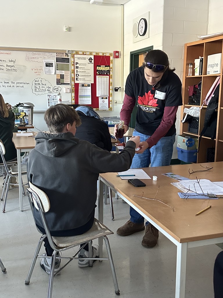 English 1 students had a presentation with the Stockton Maple Project!