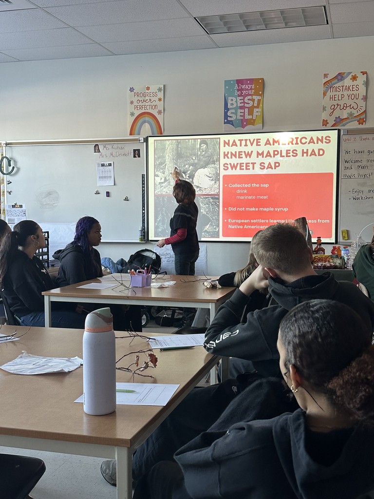 English 1 students had a presentation with the Stockton Maple Project!