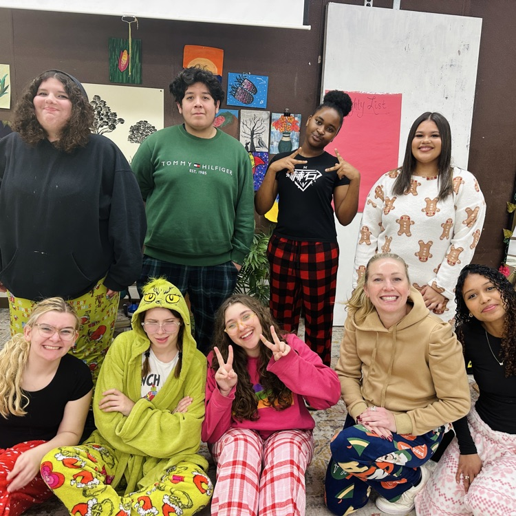 group of students in pajamas