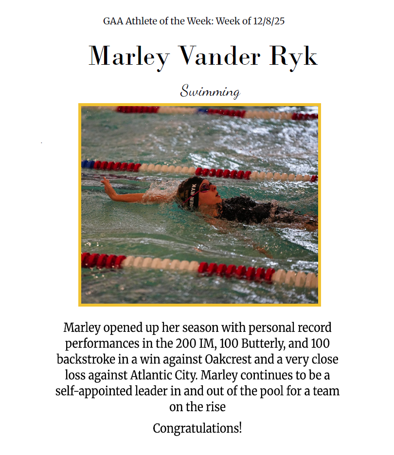AOW- Marley Vander Ryk (W25)- Swimming