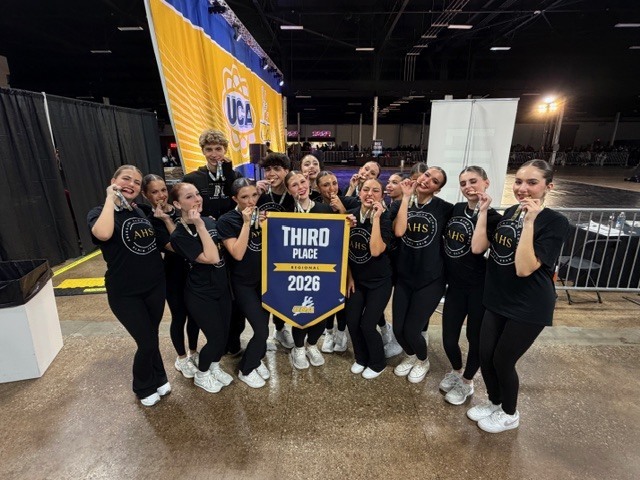 dance team with medals