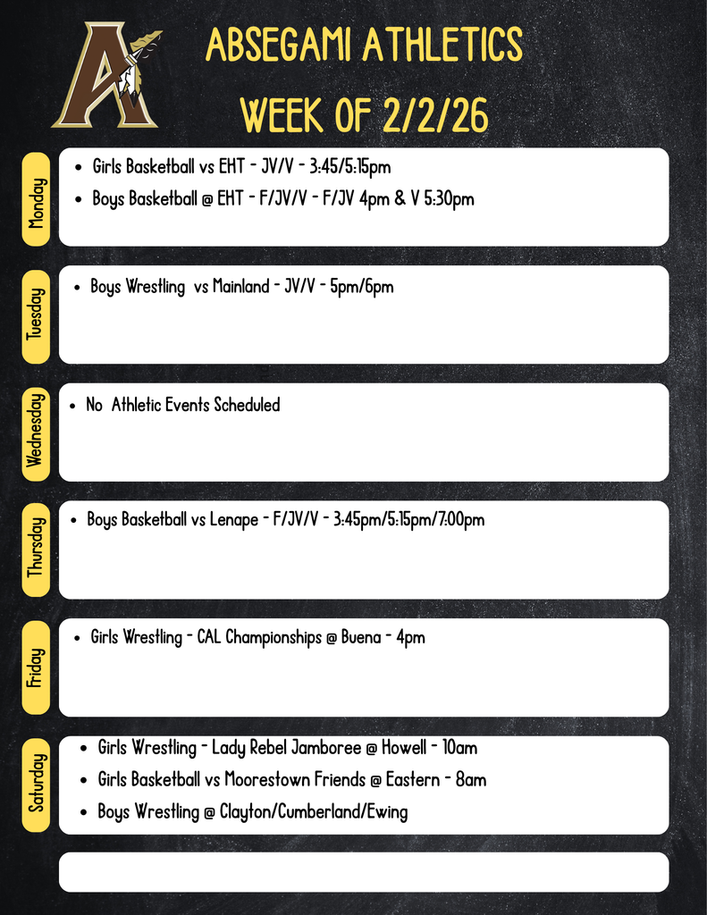 Athletic Schedule 2.2 to 2.7