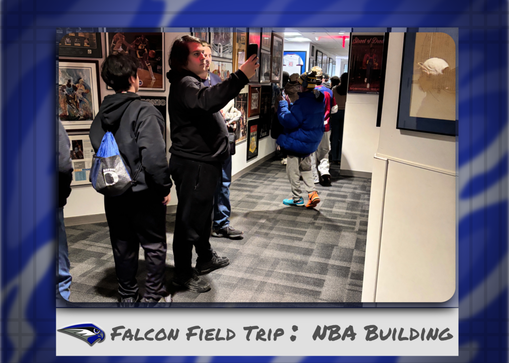 Students enrolled in the Digital Communications magnet program and media classes were joined by students in Sports Management classes as they visited NBA headquarters to see what goes on behind the scenes of the broadcast of a live basketball game. Students in Mr. Thomas and Mr. Wise's classes were able to meet with professionals working in the associated industries as well as Oakcrest alumni and current employee Alana Conti, who arranged the visit for Oakcrest.