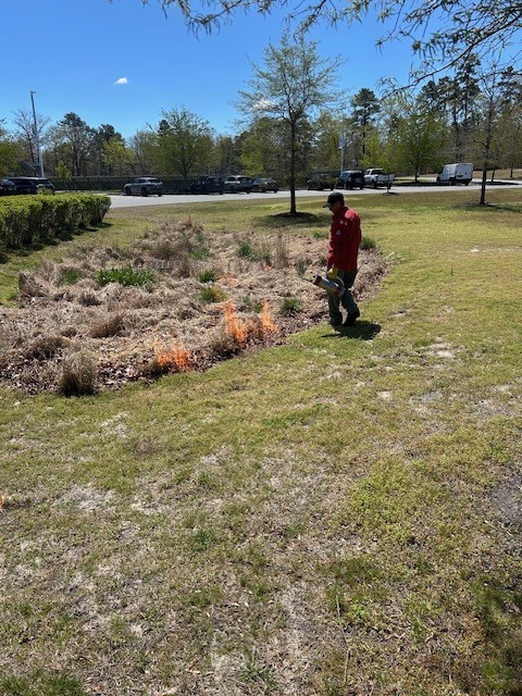 The firefighting students had a demonstration from the Wildland Firefighters! 