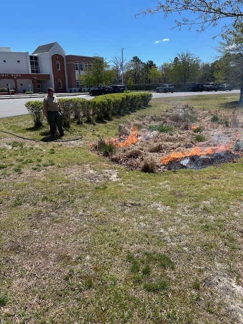 The firefighting students had a demonstration from the Wildland Firefighters! 