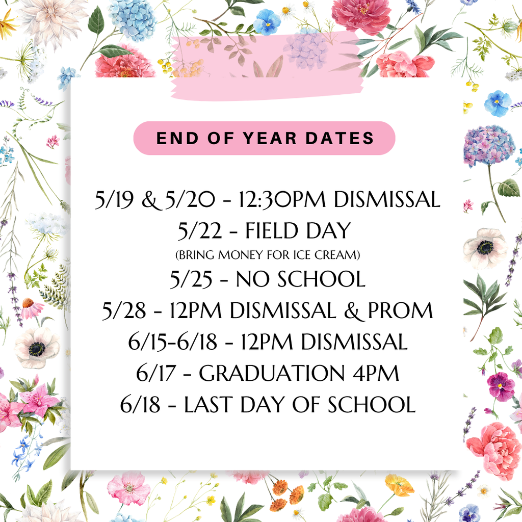 upcoming may dates