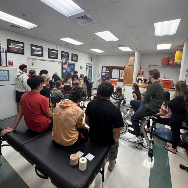 students in training room