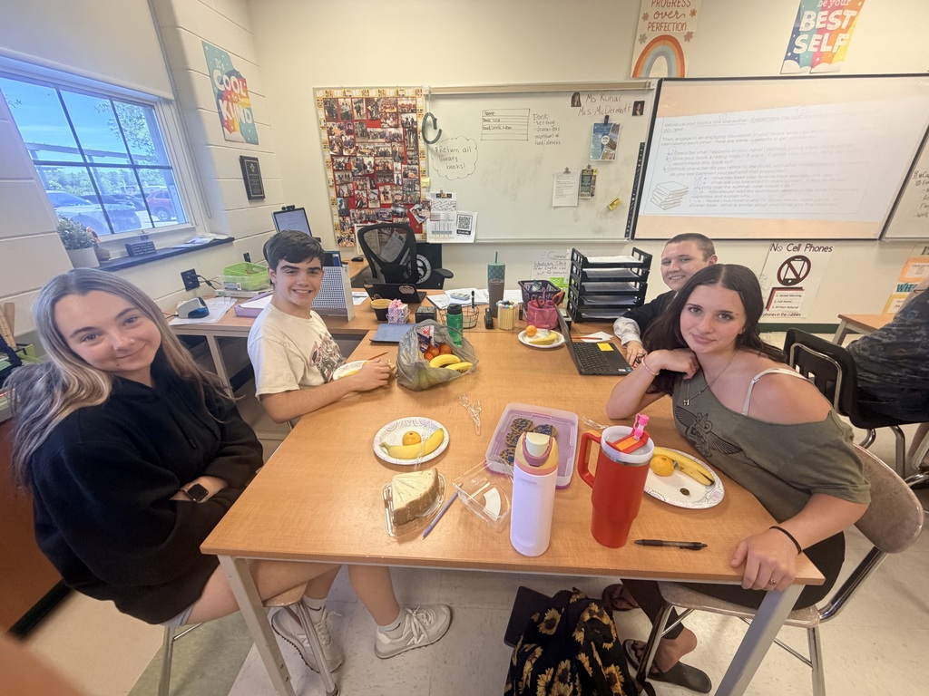 Mrs. McDermott's students participated in book club discussions about their independent reading novels today! They brought in snacks that connected to their books!