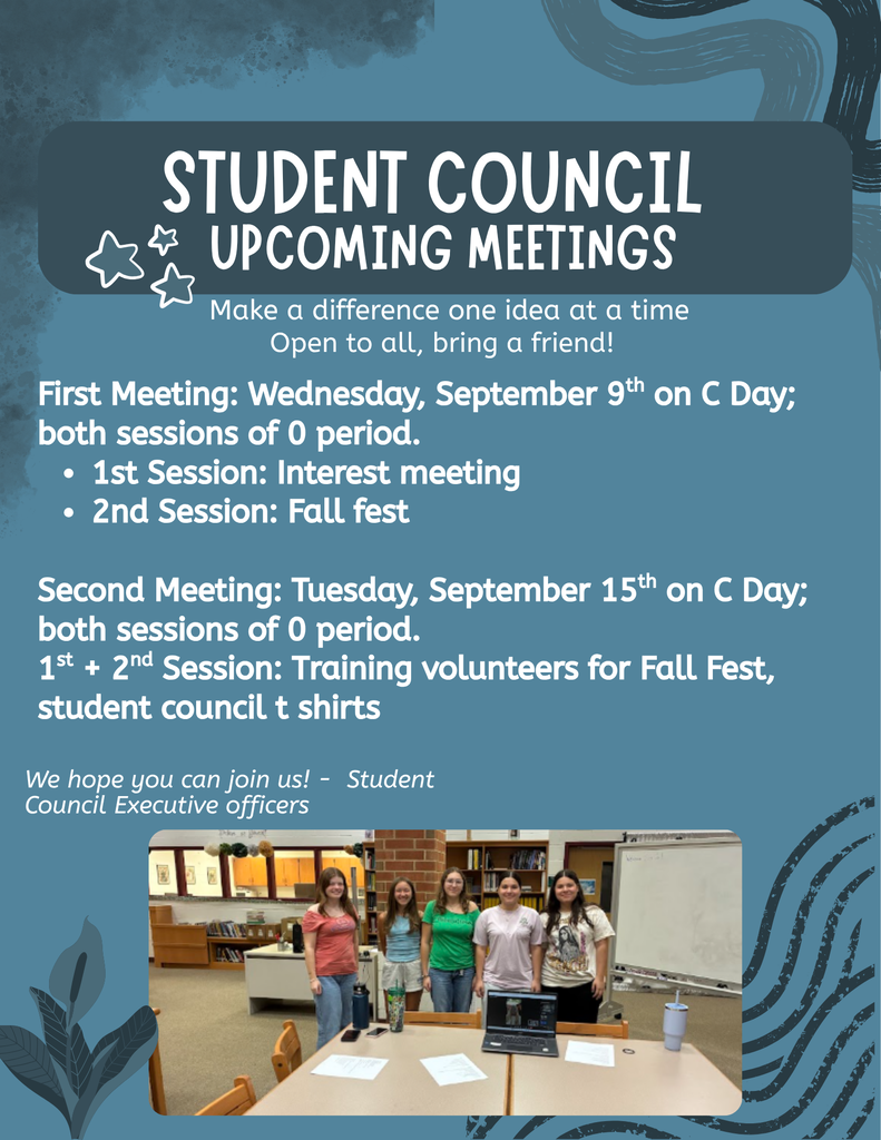 Student Council Meeting flyer