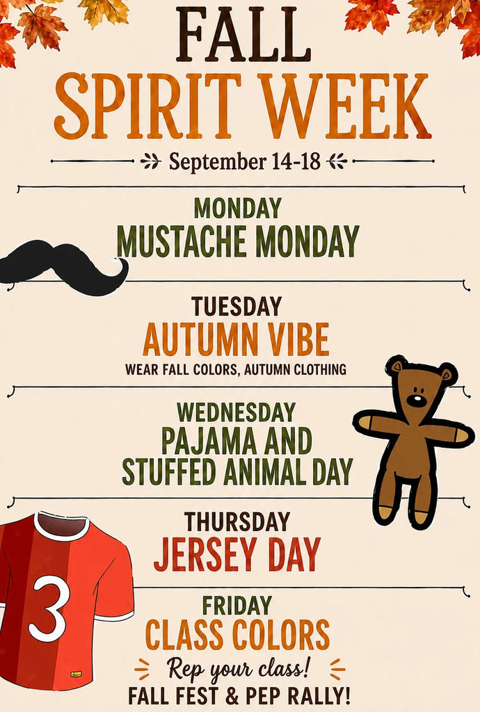 Fall Spirit Week Flyer
