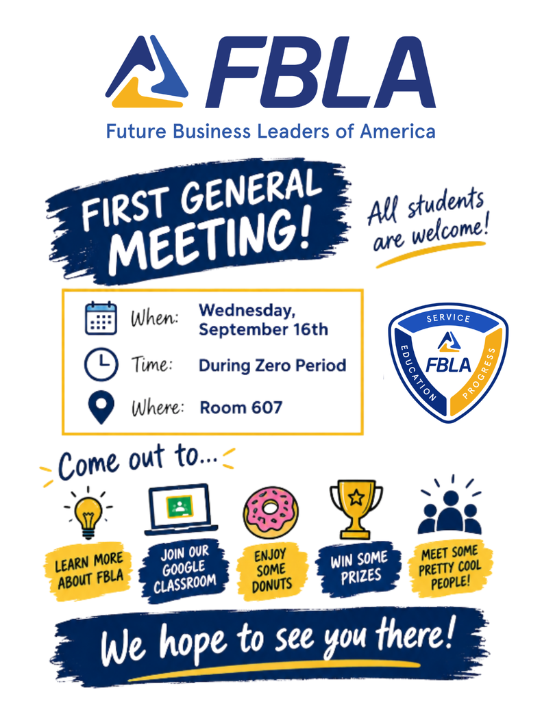 fbla meeting 9/16 during zero period