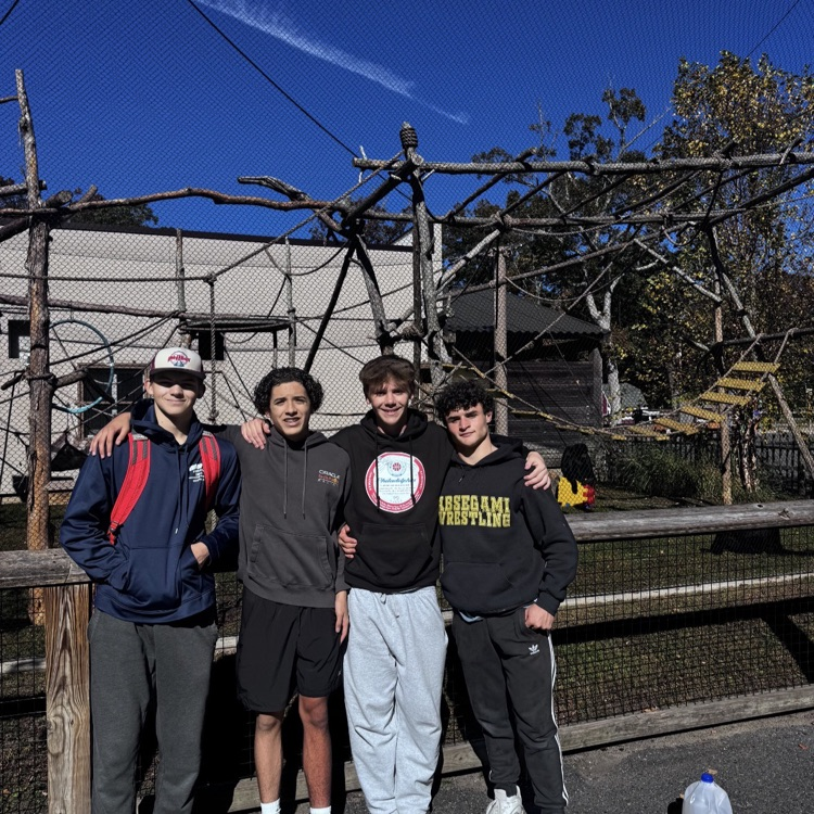 Students in front of the Siamang exhibit