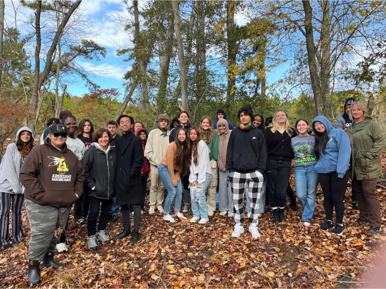 Mrs. Baker and Mrs. Flukey took their Environmental Science classes outside with Mrs. Sommers to continue our collaboration with Stockton University's Maple Syrup Project!