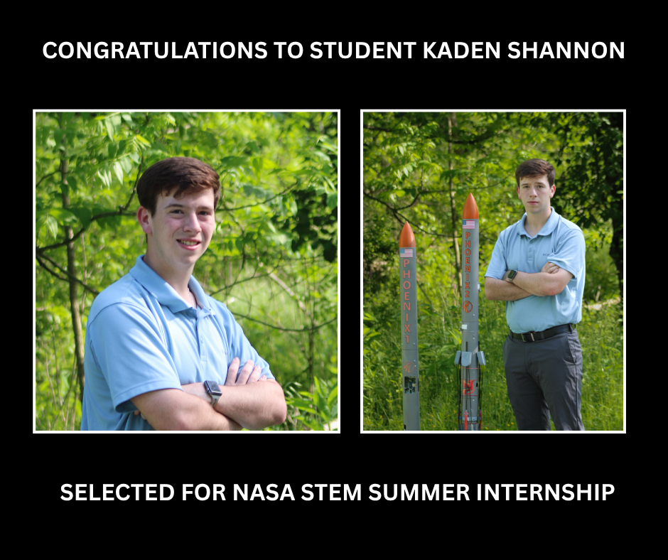 GLSD student Kaden Shannon is selected for NASA STEM Summer Internship