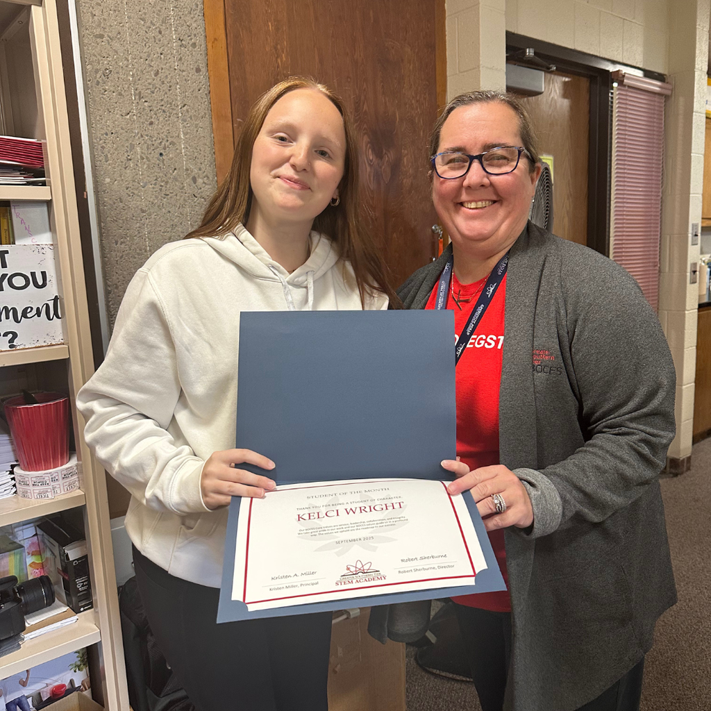 Mrs. Miller presenting SOM awards