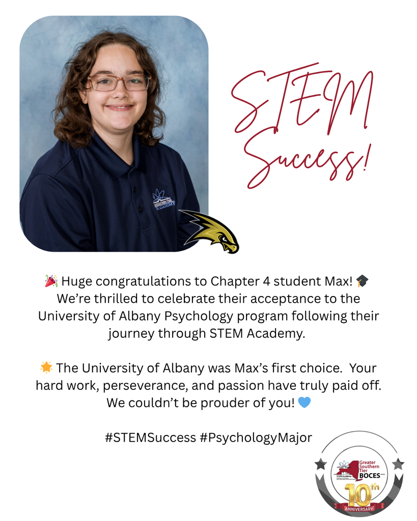 Max has been accepted to UAlbany