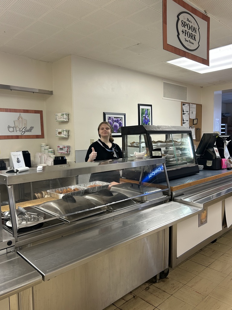 Working the serving counter