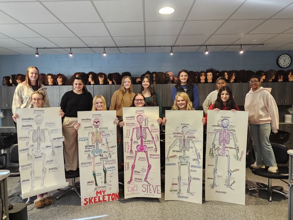 Wildwood Cosmetology students showcase their understanding of the human body.