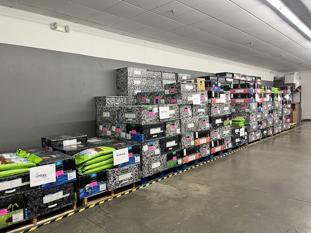 boxes stacked on a pallet