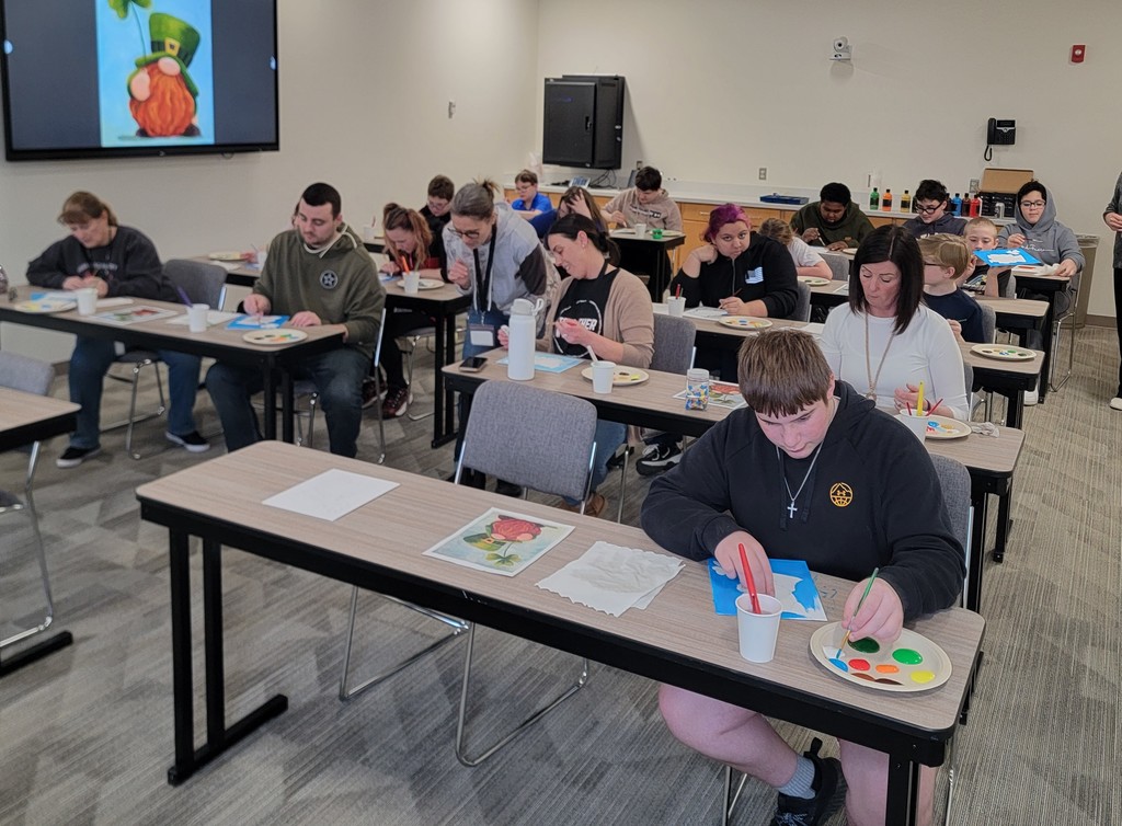 Phoenix Academy painting leprechauns
