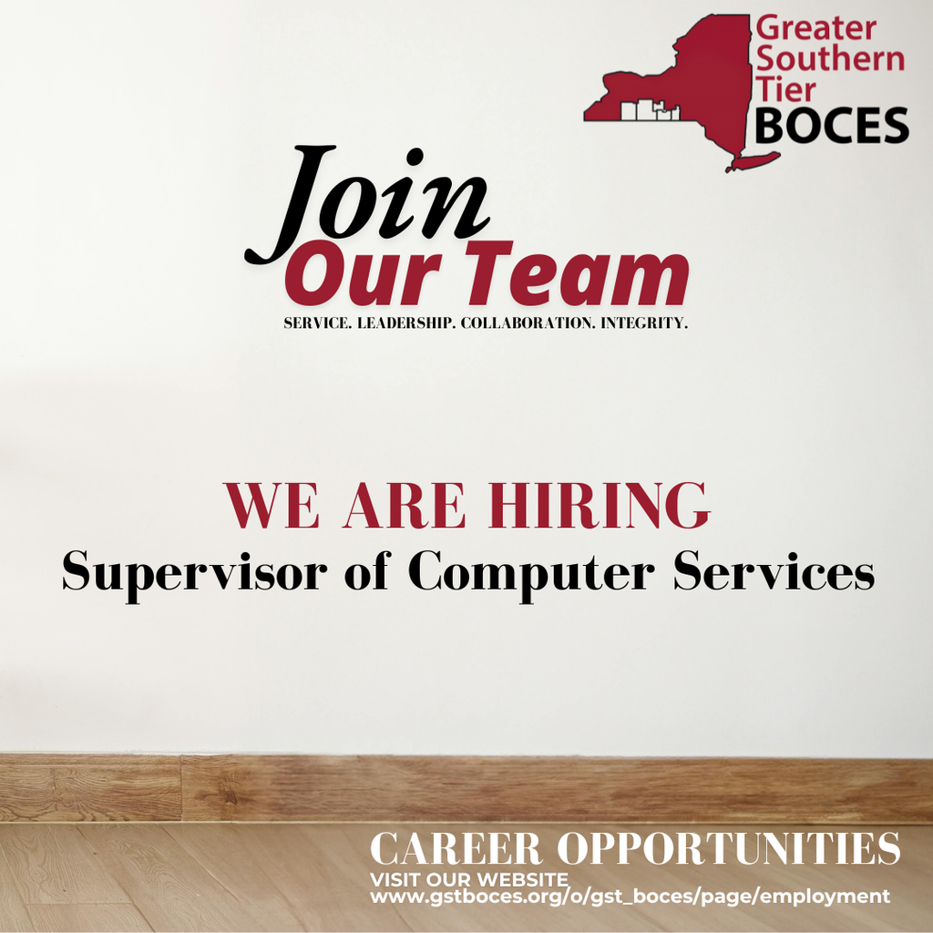 We're hiring Supervisor of Computer Services