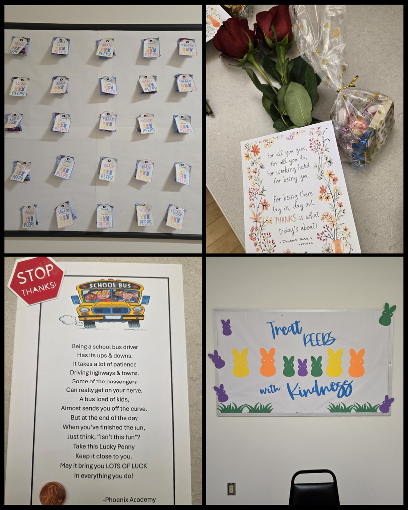 4 photos of notes of appreciation