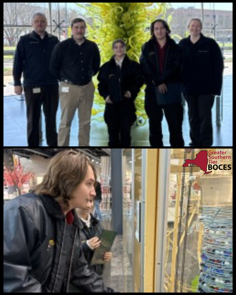 Students at their internships.