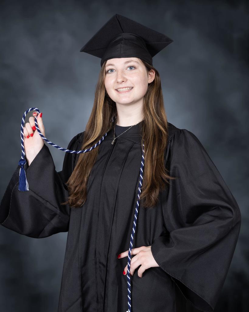 Ava's cap and gown picture