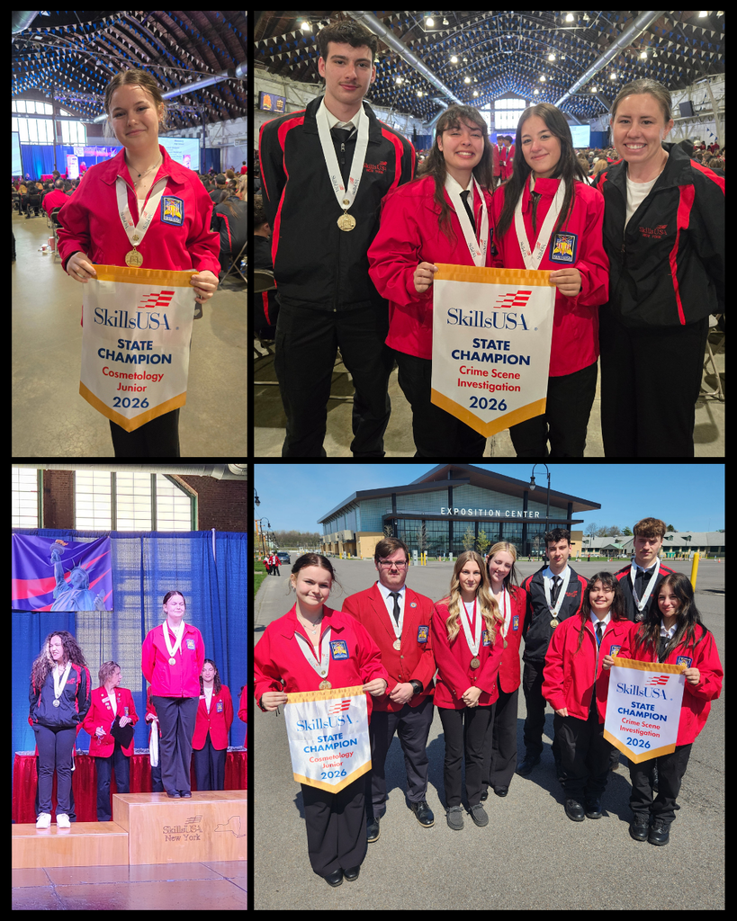 Students smiling at the awards for SkillsUSA State Competition.