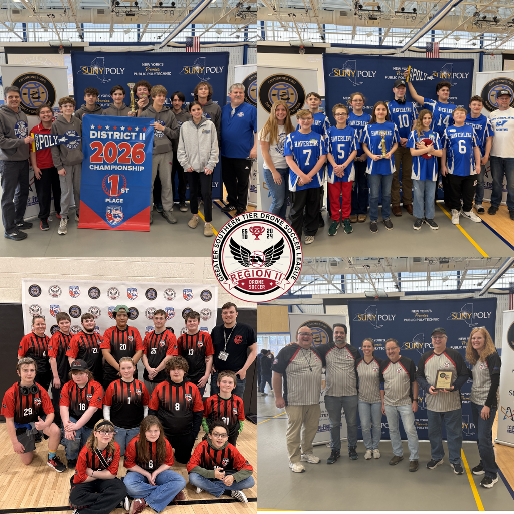 Three drone soccer team photos and one of the GST BOCES staff.
