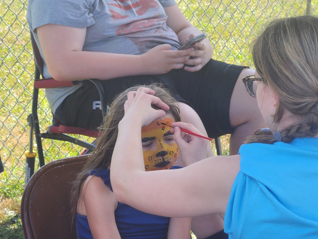 Guests at Lilliee's Pad Grand Opening: face painting