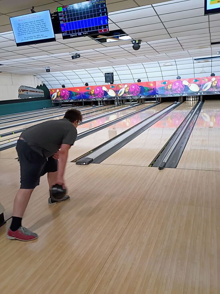 student bowling