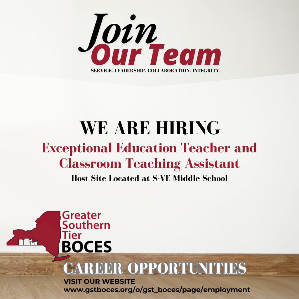 We're hiring for S-VE Middle School Host Site.