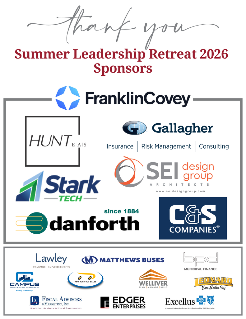 Image of the sponsors supporting the Summer Leadership Retreat 2026 at Tioga Downs Casino & Resort on Tuesday, July 21.