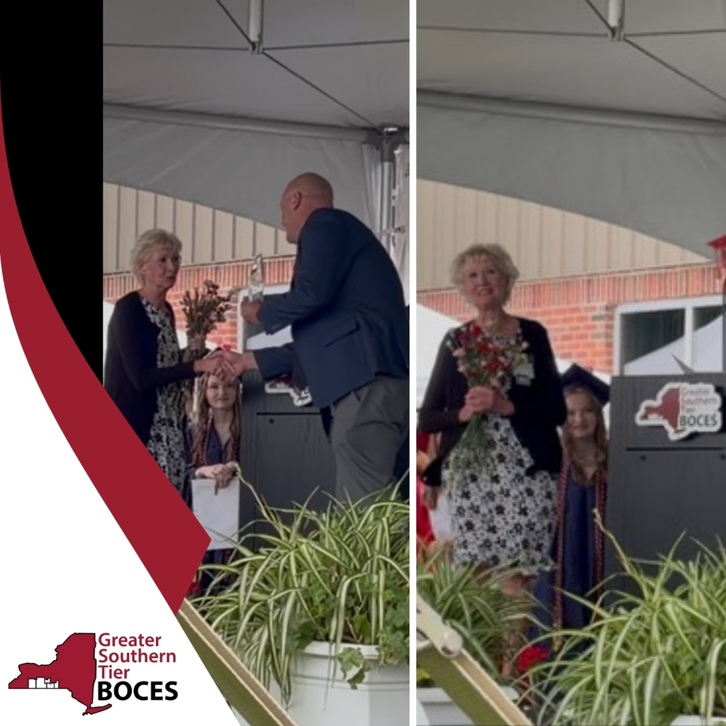 Image of Ellen McLaughlin being inducted into the GST BOCES CTE Hall of Fame