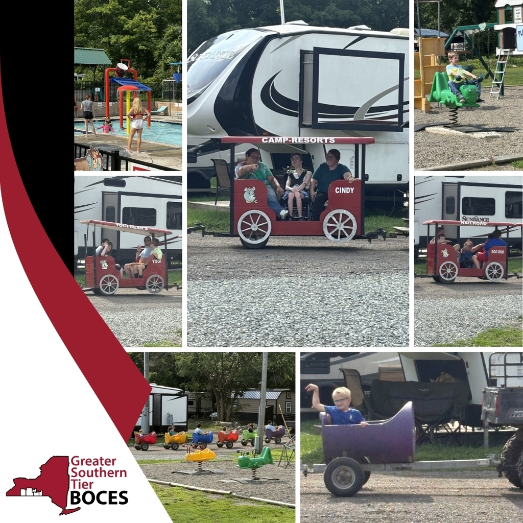 Image of ESY students at a field to Jellystone Park Finger Lakes.