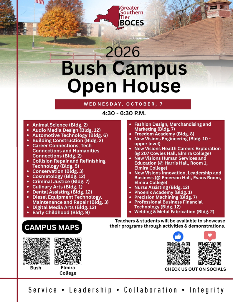2026 Bush Campus Open House Flyer