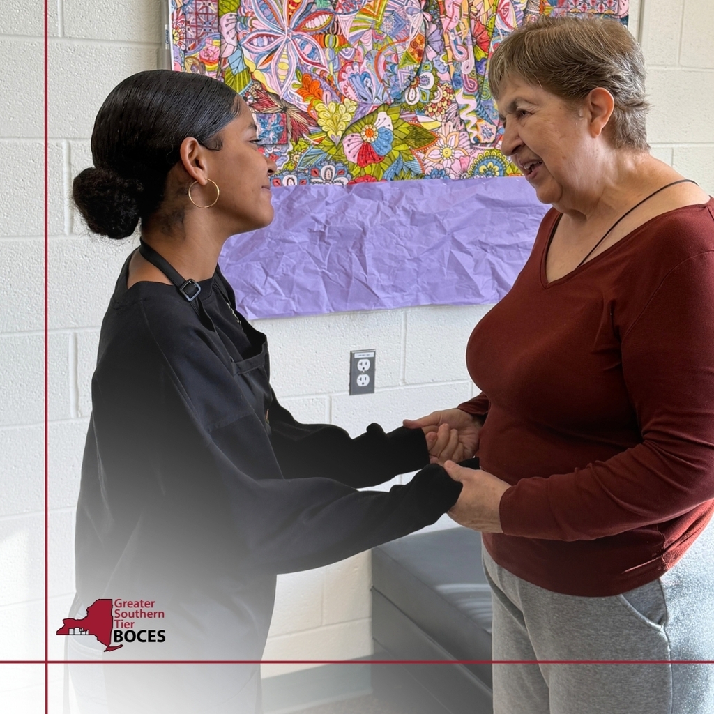 Bush Campus Cosmetology Student and a client