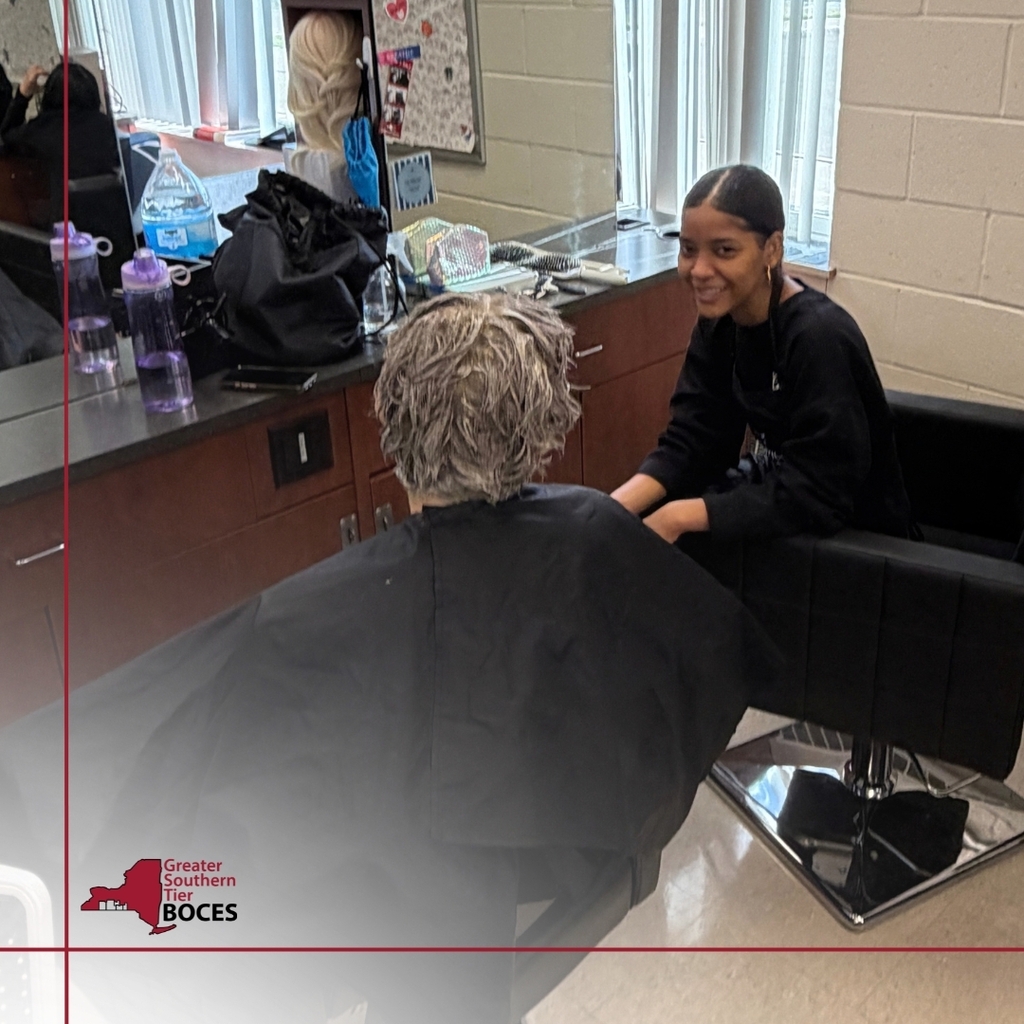 Bush Campus Cosmetology Student and a client