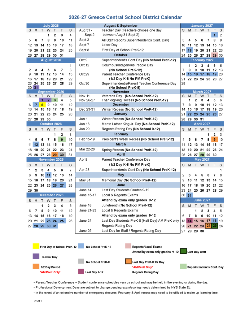 2026-27 Calendar