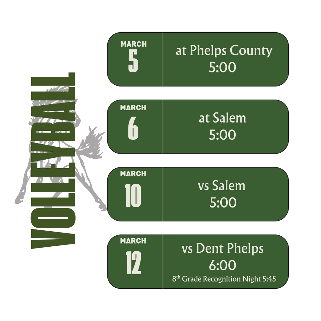 Upcoming Volleyball Schedule