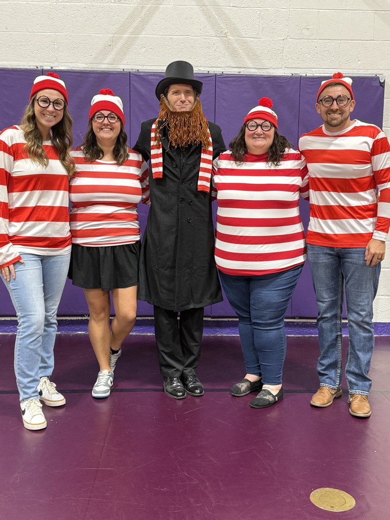 5/6 team dressed as Waldo