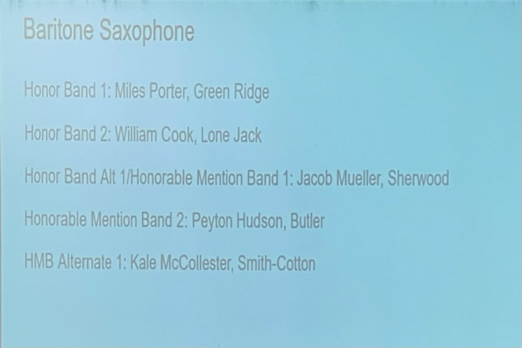 Baritone Saxophone results