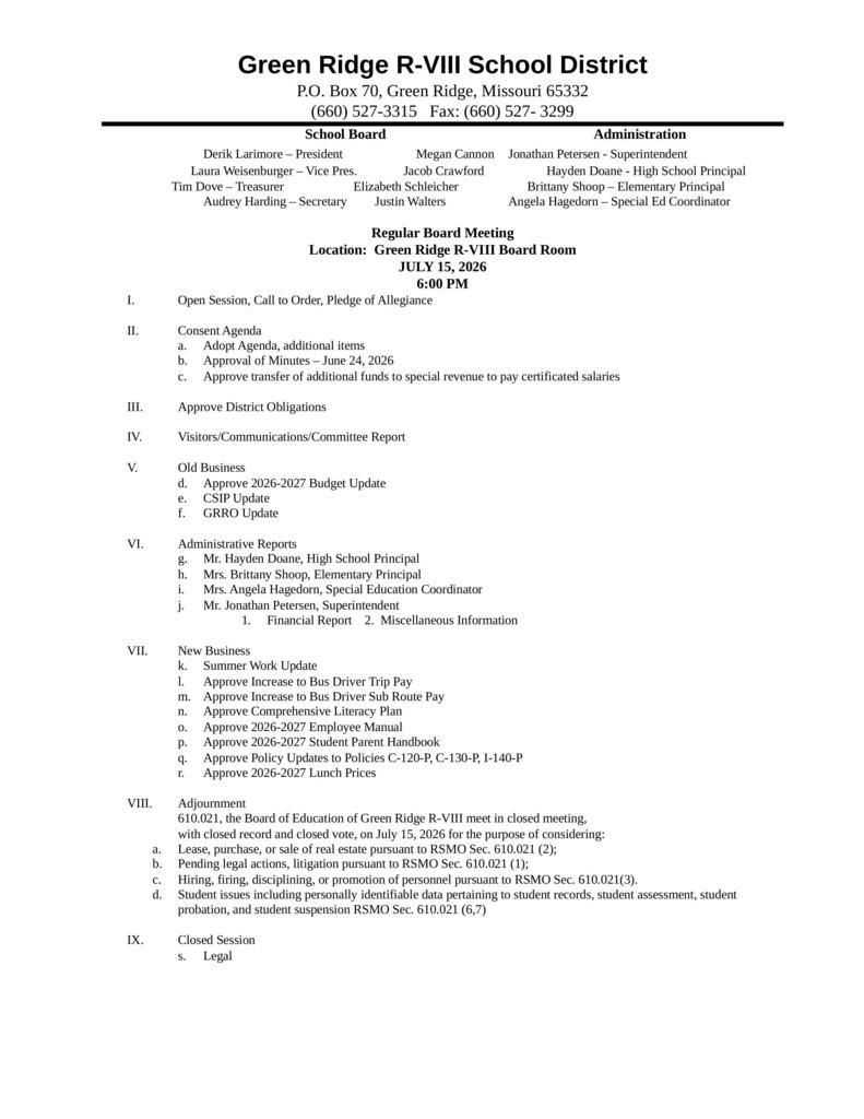 Board Meeting