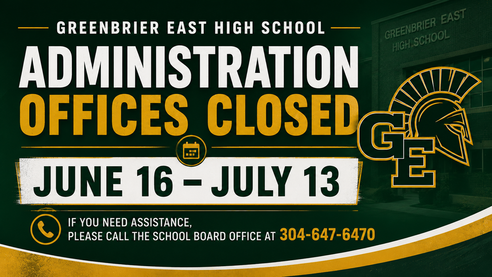 Admin offices closes