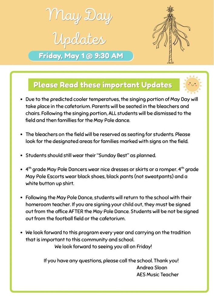 May Day Updates