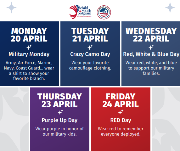 Month of the Military Child Spirit Week