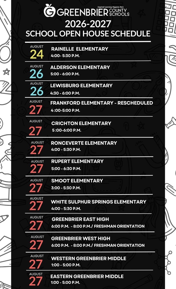 Open house dates