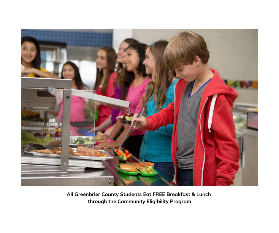 Students eat free school meals