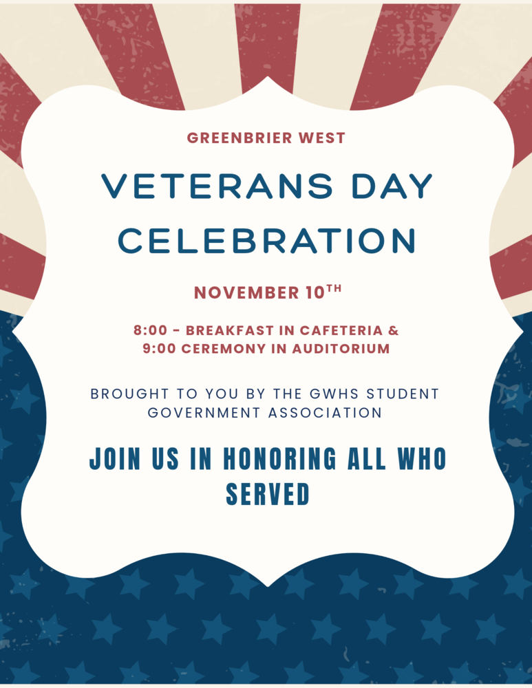 Flyer for Veterans Day Celebration